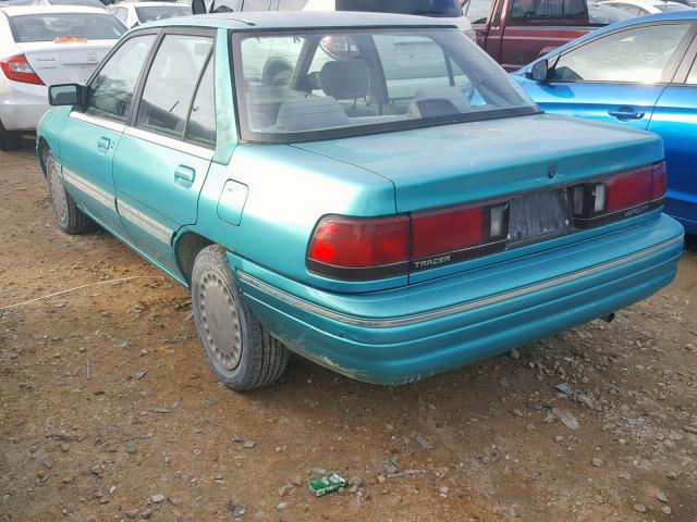 3MARM10J3RR605394 - 1994 MERCURY TRACER BAS GREEN photo 3