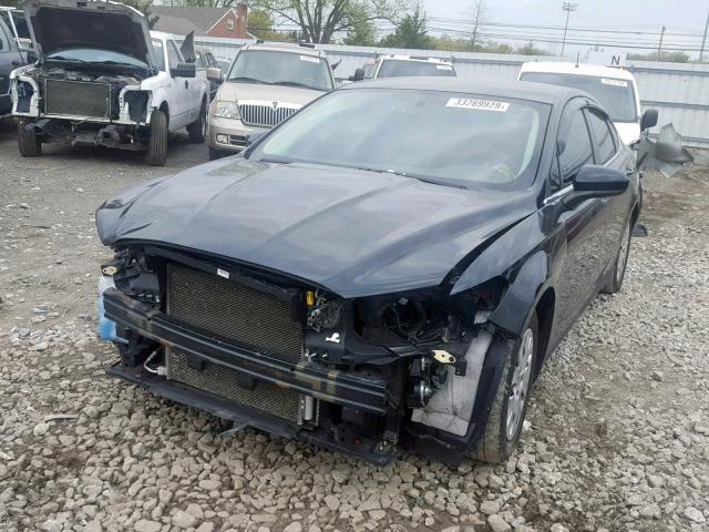 3FA6P0G73ER245266 - 2014 FORD FUSION S BLACK photo 2