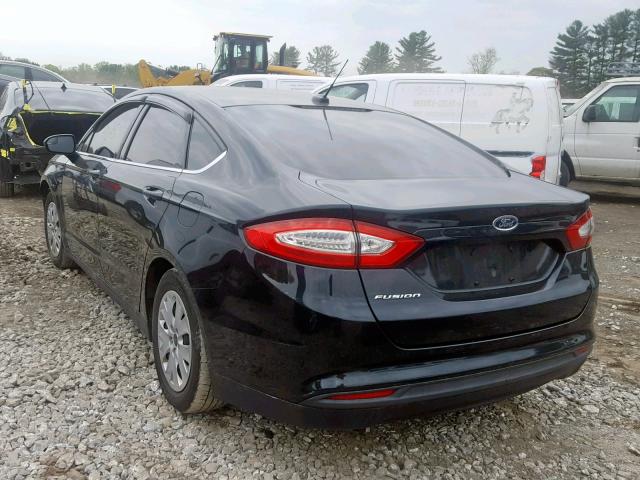 3FA6P0G73ER245266 - 2014 FORD FUSION S BLACK photo 3