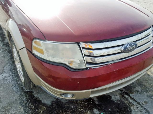 1FMDK07W68GA26994 - 2008 FORD TAURUS X E MAROON photo 9