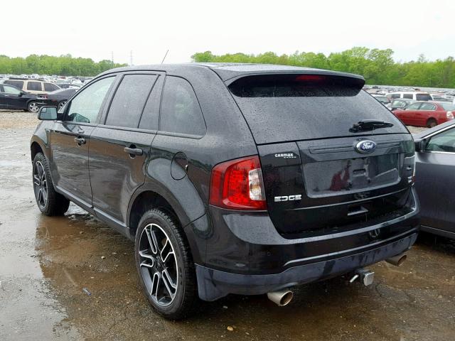 2FMDK4JC9DBE31724 - 2013 FORD EDGE SEL CHARCOAL photo 3