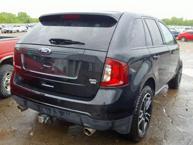 2FMDK4JC9DBE31724 - 2013 FORD EDGE SEL CHARCOAL photo 4