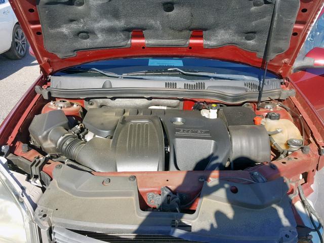 1G1AT18H597199345 - 2009 CHEVROLET COBALT LT RED photo 7