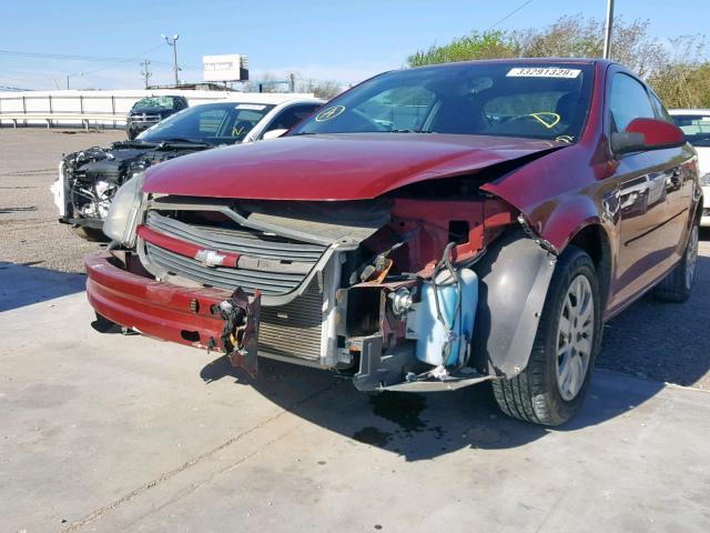 1G1AT18H597199345 - 2009 CHEVROLET COBALT LT RED photo 9