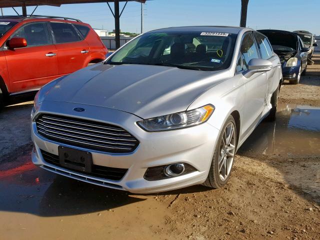 3FA6P0K93ER175812 - 2014 FORD FUSION TIT SILVER photo 2