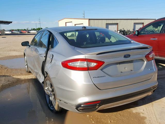 3FA6P0K93ER175812 - 2014 FORD FUSION TIT SILVER photo 3