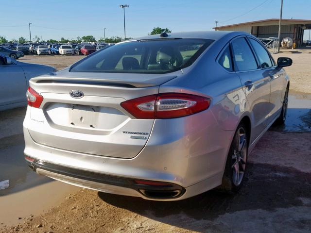 3FA6P0K93ER175812 - 2014 FORD FUSION TIT SILVER photo 4