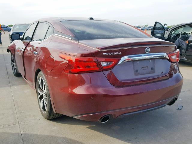 1N4AA6AP7GC904202 - 2016 NISSAN MAXIMA 3.5 BURGUNDY photo 3