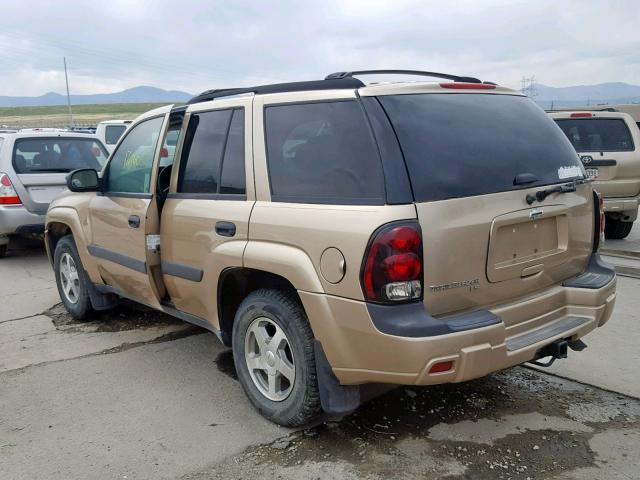 1GNDT13S052232581 - 2005 CHEVROLET TRAILBLAZE GOLD photo 3