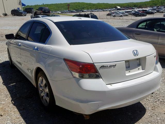 1HGCP36808A013409 - 2008 HONDA ACCORD EXL WHITE photo 3