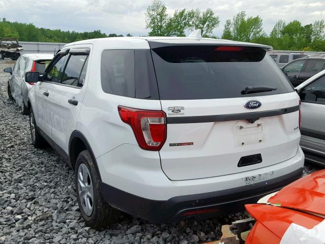 1FM5K8AR0HGC86037 - 2017 FORD EXPLORER P WHITE photo 3