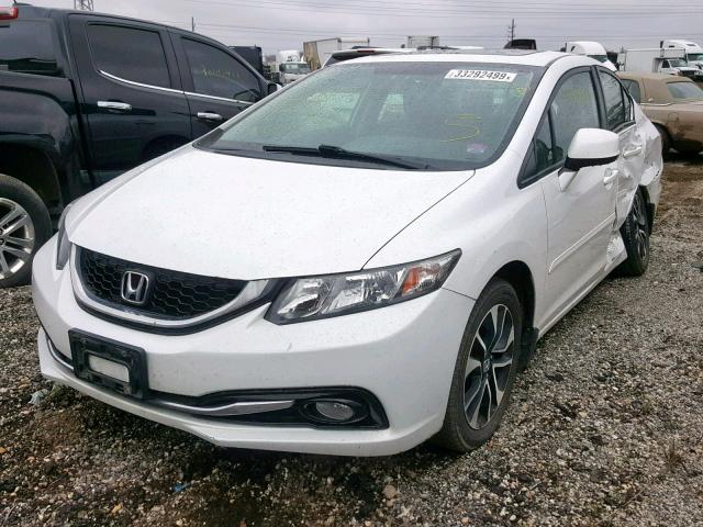 19XFB2F99DE038586 - 2013 HONDA CIVIC EXL WHITE photo 2