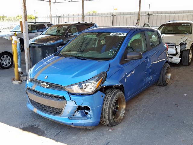 KL8CB6SAXHC765929 - 2017 CHEVROLET SPARK LS BLUE photo 2