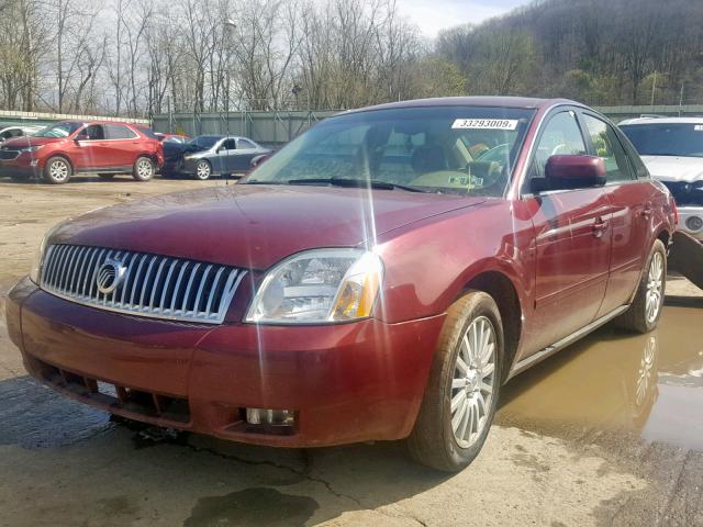 1MEFM42155G606855 - 2005 MERCURY MONTEGO PR BURGUNDY photo 2