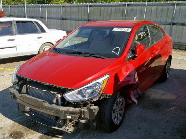 KMHCT4AE3GU111162 - 2016 HYUNDAI ACCENT SE RED photo 2