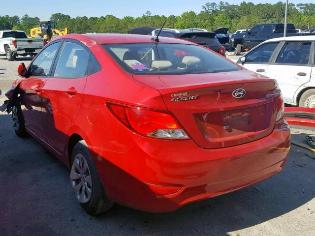 KMHCT4AE3GU111162 - 2016 HYUNDAI ACCENT SE RED photo 3