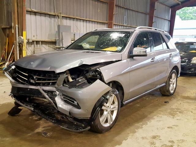 4JGDA2EB8EA327862 - 2014 MERCEDES-BENZ ML 350 BLU SILVER photo 2