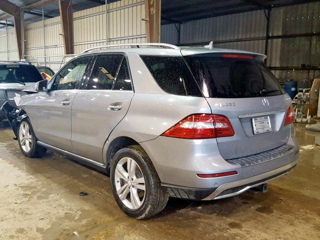 4JGDA2EB8EA327862 - 2014 MERCEDES-BENZ ML 350 BLU SILVER photo 3