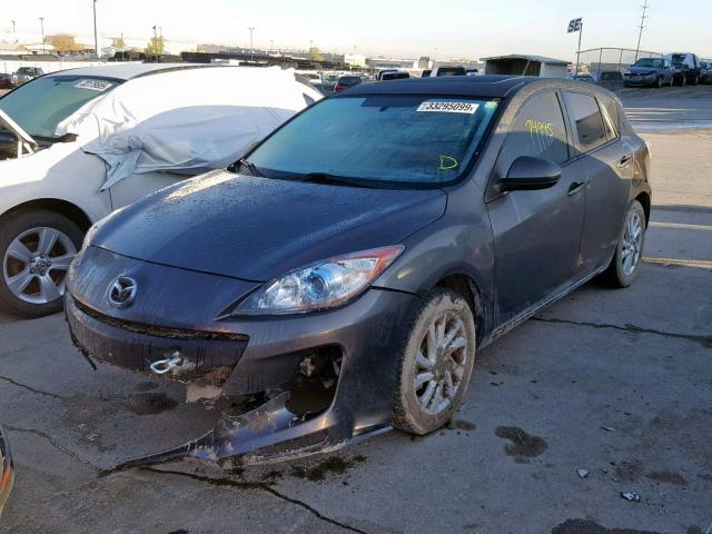 JM1BL1M83C1568747 - 2012 MAZDA 3 I GRAY photo 2