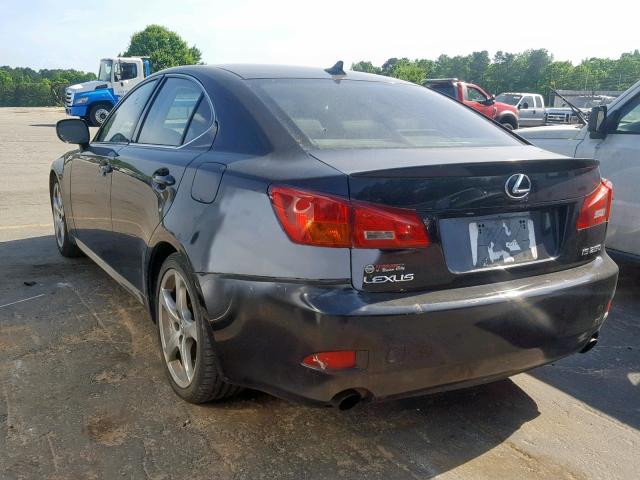 JTHBK262672054732 - 2007 LEXUS IS 250 BLACK photo 3