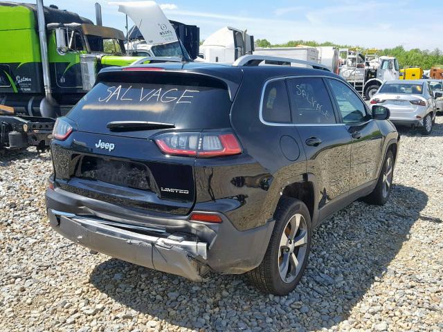 1C4PJLDB2KD302362 - 2019 JEEP CHEROKEE L BLACK photo 4