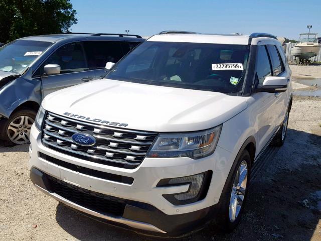 1FM5K7FH8HGA14653 - 2017 FORD EXPLORER L WHITE photo 2