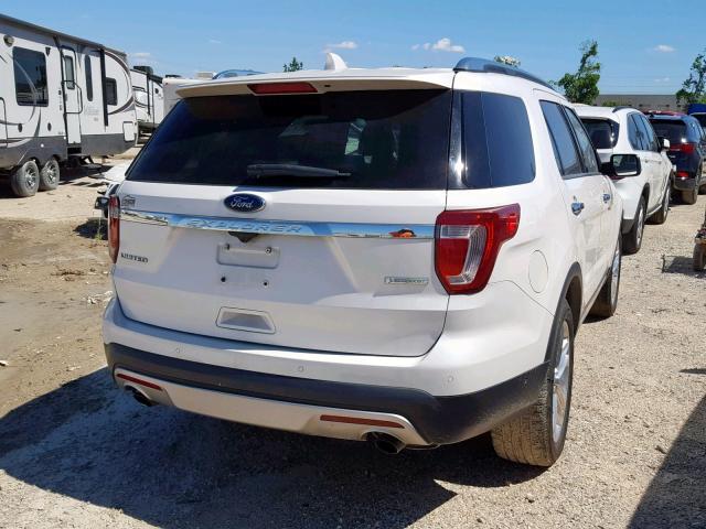 1FM5K7FH8HGA14653 - 2017 FORD EXPLORER L WHITE photo 4