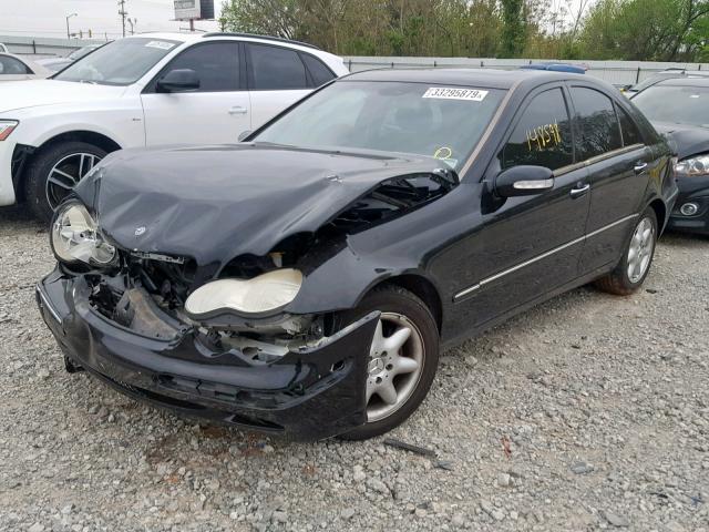 WDBRF61J53E013784 - 2003 MERCEDES-BENZ C240 BLACK photo 2