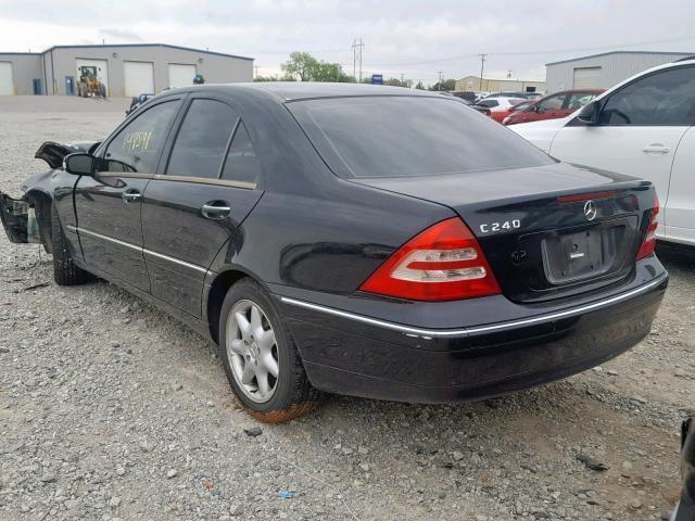 WDBRF61J53E013784 - 2003 MERCEDES-BENZ C240 BLACK photo 3