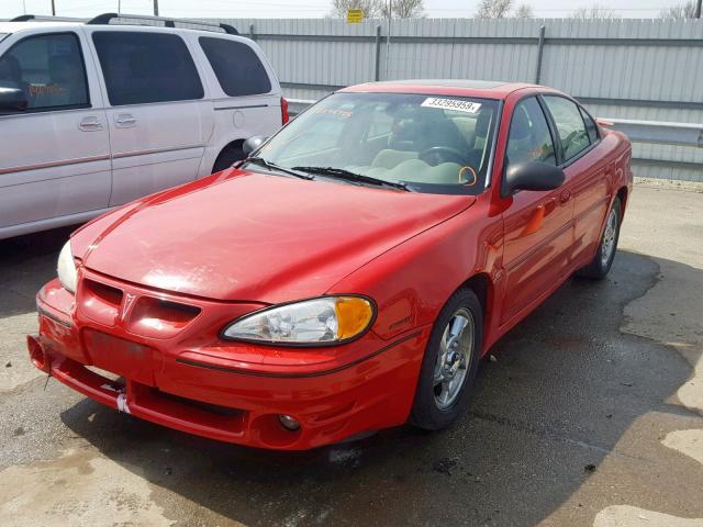 1G2NW52E63C227355 - 2003 PONTIAC GRAND AM G RED photo 2