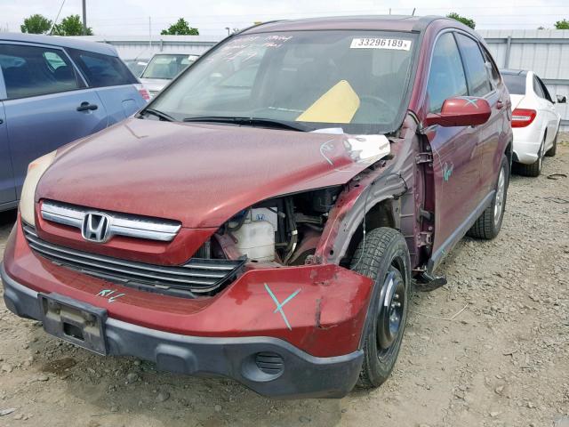 JHLRE48737C040750 - 2007 HONDA CR-V EXL RED photo 2