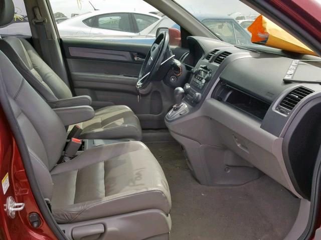 JHLRE48737C040750 - 2007 HONDA CR-V EXL RED photo 5