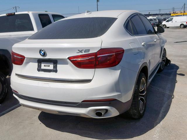 5UXKU0C59G0F92949 - 2016 BMW X6 SDRIVE3 WHITE photo 4