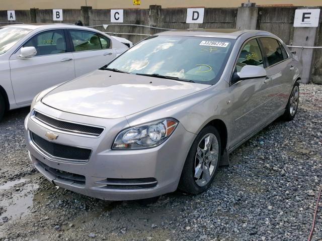 1G1ZH57B58F178976 - 2008 CHEVROLET MALIBU 1LT ვერცხლისფერი ფოტო 2