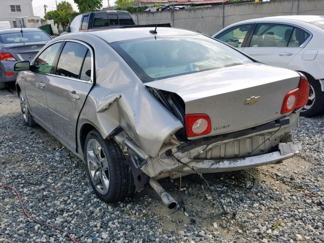 1G1ZH57B58F178976 - 2008 CHEVROLET MALIBU 1LT ვერცხლისფერი ფოტო 3