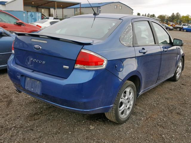 1FAHP36NX9W156839 - 2009 FORD FOCUS SES BLUE photo 4