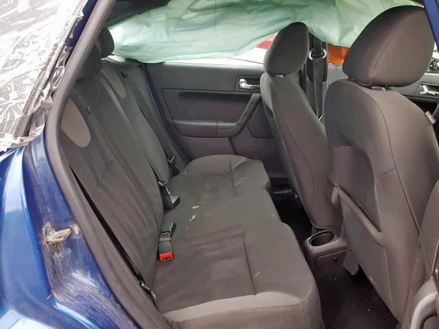 1FAHP36NX9W156839 - 2009 FORD FOCUS SES BLUE photo 6