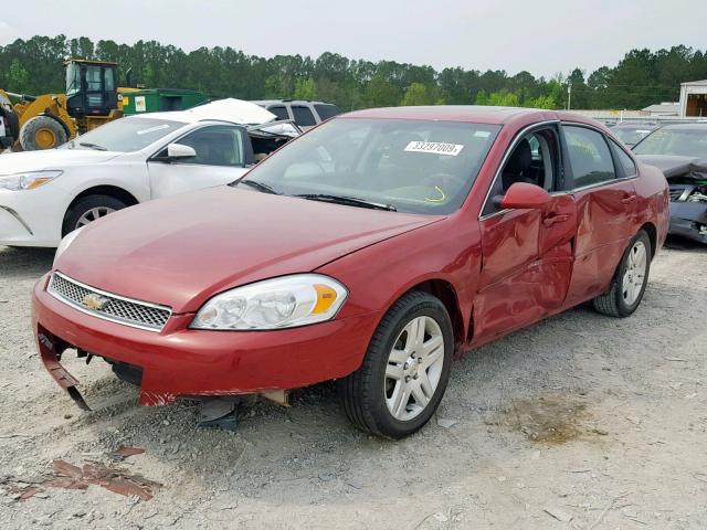 2G1WB5E35F1115641 - 2015 CHEVROLET IMPALA LIM RED photo 2