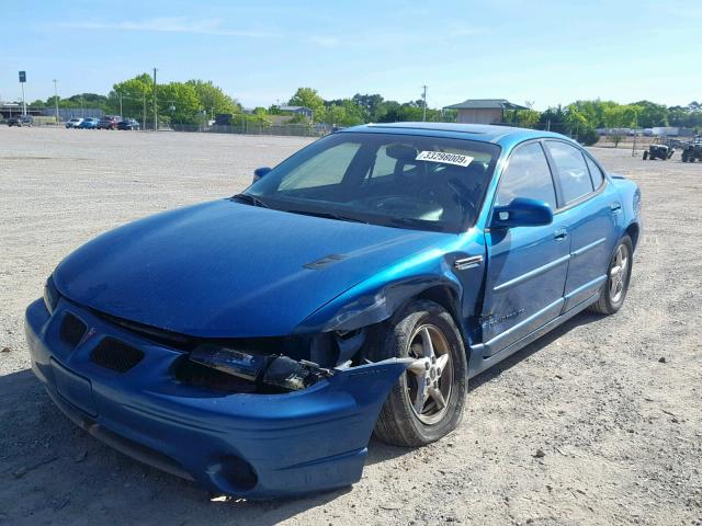 1G2WP52K6XF320453 - 1999 PONTIAC GRAND PRIX BLUE photo 2