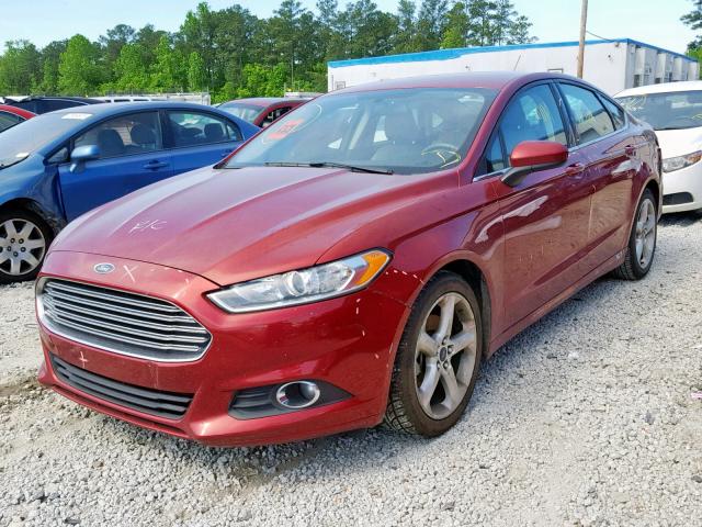 3FA6P0G70GR296520 - 2016 FORD FUSION S RED photo 2