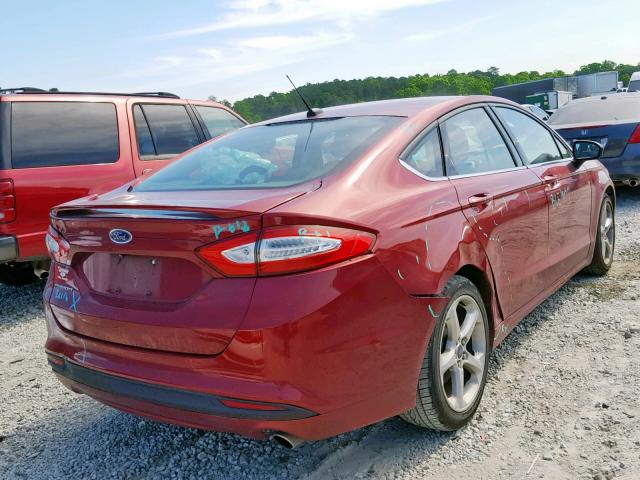 3FA6P0G70GR296520 - 2016 FORD FUSION S RED photo 4