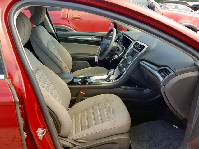 3FA6P0G70GR296520 - 2016 FORD FUSION S RED photo 5