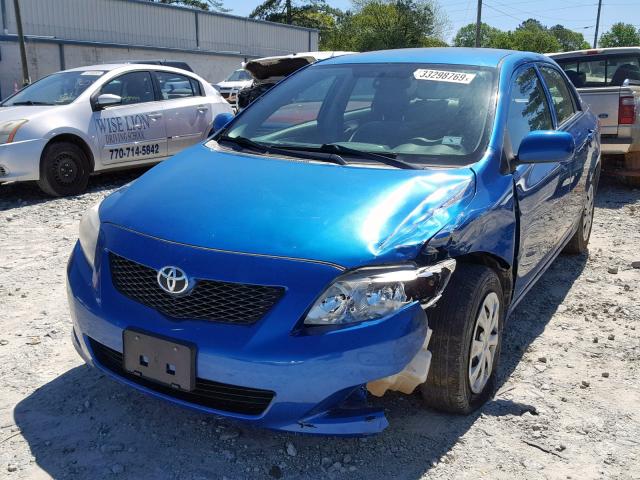 2T1BU40EX9C171700 - 2009 TOYOTA COROLLA BA BLUE photo 2