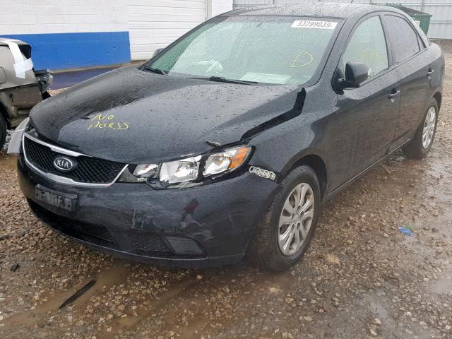 KNAFU4A26A5854577 - 2010 KIA FORTE EX BLACK photo 2