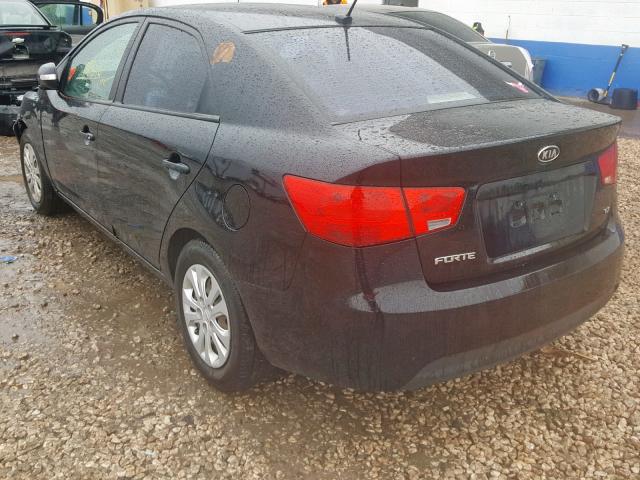 KNAFU4A26A5854577 - 2010 KIA FORTE EX BLACK photo 3