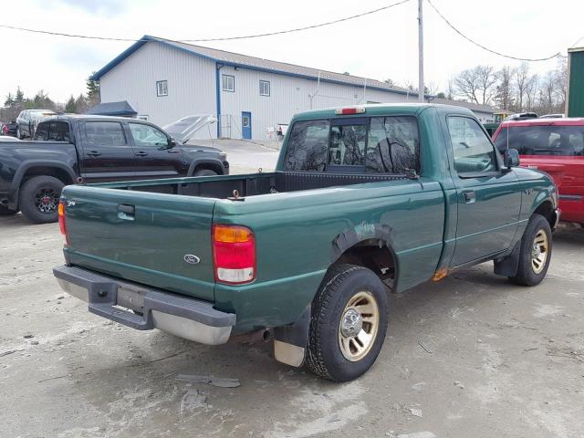 1FTYR10C8XTB09842 - 1999 FORD RANGER GREEN photo 4