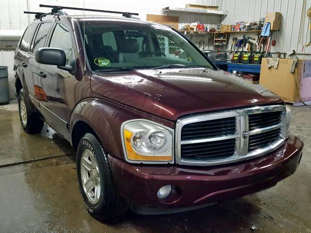 1D4HB48D84F214591 - 2004 DODGE DURANGO SL MAROON photo 1