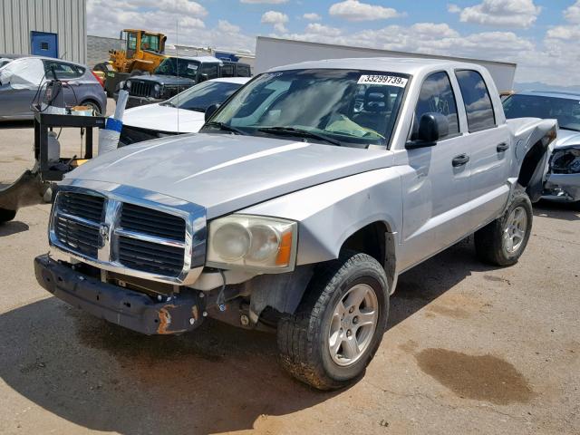 1D7HE48K37S103225 - 2007 DODGE DAKOTA QUA SILVER photo 2