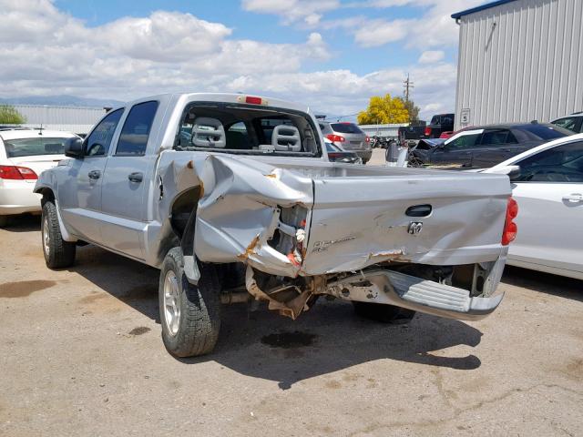 1D7HE48K37S103225 - 2007 DODGE DAKOTA QUA SILVER photo 3