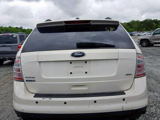 2FMDK38CX8BB11365 - 2008 FORD EDGE SEL WHITE photo 9